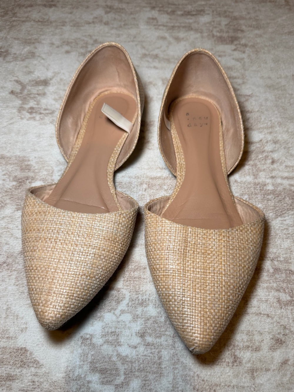 A New Day Julie Beige Pointed Toe D’Orsay Ballet Flats Women’s 8 - Picture 9 of 9
